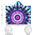 thumbnail image 3 of Wearable Blanket,Colorful Tie Dye Mandala Pattern Hooded Wearable Flannel Blanket for Adults & Teens,Winter Poncho Shawl Wrap Cape Cozy Anti-Pill,50"x60", 3 of 5