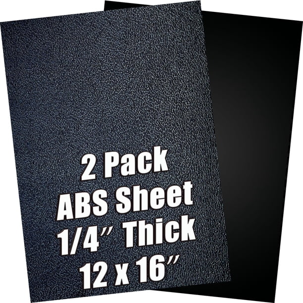Lámina de plástico ABS DUYKQEM de 6 mm de grosor, 30 x 40 cm, negra (paquete de 2)