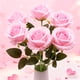 thumbnail image 4 of Plantas Artificiales De Plástico Paquete De 5 Ramos De Flores Artificiales Para Bodas En Casa, Flores Decorativas Multiusos De Plástico Rosa, 48cm Rkxzt, 4 of 9