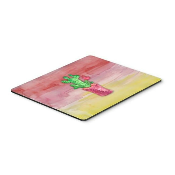 Flowering Cactus Watercolor Mouse Pad, Hot Pad or Trivet