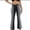 Black, variant on WREESH Womens Jeans Spring and Summer New Button Fashion Casual Long Pants Black