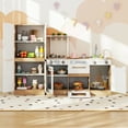 thumbnail image 4 of Gymax 2 PCS Kids Kitchen Playset w/Fridge Dishwasher Microwave Oven & Accessories Natural, 4 of 10