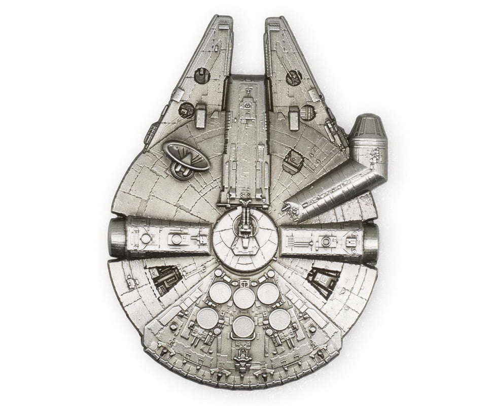 Star Wars 3D Millenium Falcon 1 Inch Tall Metal Pin
