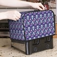 thumbnail image 7 of Sikiie Skull Purple Flower Toaster Covers 2 Slice Dustproof Toaster Cover Bread Machine Cover, Dustproof Cover - 11.4" x 7.5" x 7.9", 7 of 7