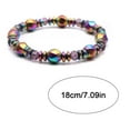 thumbnail image 3 of HomeKingdee 1PC Magnetic Therapy Bracelet with Colorful Black Magnets - European Fashion Health Bracelet for Couples, 3 of 7