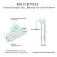 thumbnail image 5 of Rosec Jewels Solitaire Ethiopian Opal Bridal Ring Set with Diamond Enhancer (2.50 CT, AAA Quality), 10K White Gold, US 5.50, 5 of 10