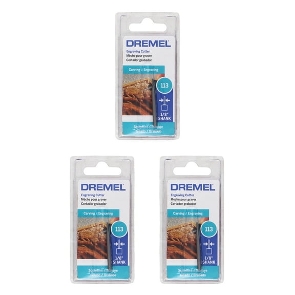 Dremel 113 Engraving Cutting Bit for 4000, 400, 398, 395 (3-Pack)