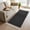 Black, variant on Bedroom Rug Carpet 3'x 5', Pink Washable Floor Carpet with Tassels, Farmhouse Burlap Solid Pink Color Modern Linen Texture Elegant Soft Floor Rug Mat for Patio, Balcony, Laundry, Room Decor