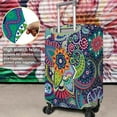 thumbnail image 3 of Travel Luggage Cover Suitcase Protector Fits 18-32 Inch Luggage Wheel Covers Patterned Travel Related Items Flower Luggage Protector Elastic Luggage Anti-scratch Suitcase Cover L, 3 of 5
