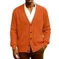 thumbnail image 2 of Mens Casual Slim Fit Cardigans V-Neck Basic Designed Long Sleeve Button Down Knitted Sweaters Lightweight Solid Color Tops Lightweight Solid Color Tops, 2 of 7