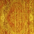 thumbnail image 1 of Ahgly Company Machine Washable Indoor Square Persian Yellow Traditional Area Rugs, 4' Square, 1 of 4