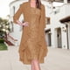 thumbnail image 4 of Conjunto de vestido camisero y cárdigan de tul para mujer Vestido informal de color sólido a la moda para fiesta de graduación, 4 of 8