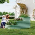 thumbnail image 4 of Qinaqin Galvanized Steel Raised Garden Cama Kit Easy Snap Assembly Planter Caja para Family Gardening (Green), 4 of 6