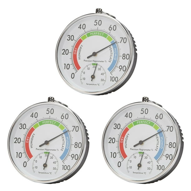 3X Indicador AnalóGico de Temperatura Y Humedad Interior Higrómetro Termómetro para Exteriores L15