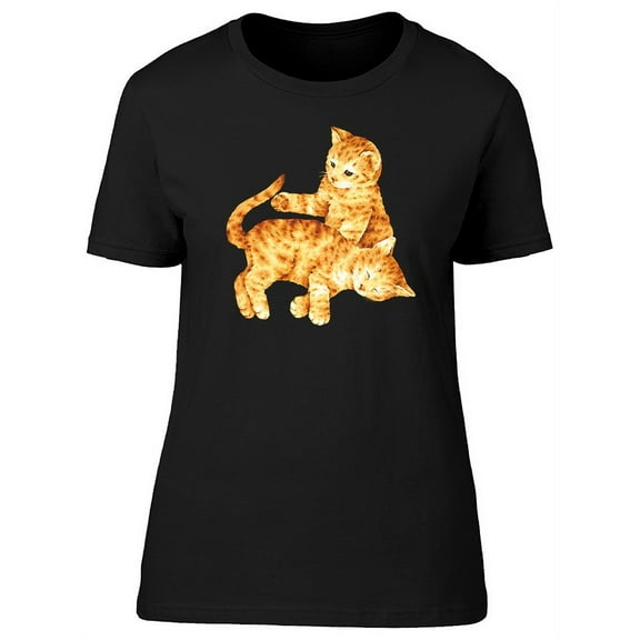 Lovely Orange Kittens Playing T-Shirt Women -Image by Shutterstock, Female x-Large