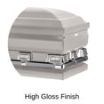thumbnail image 2 of Titan Casket, Atlas XL Series Steel Casket (33" Oversize) in Silver Finish with White Crepe Interior, 2 of 5