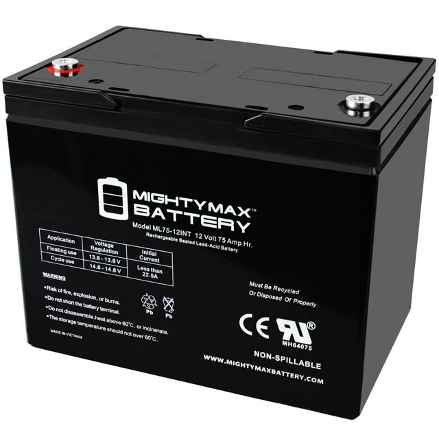 12V 75Ah INT Battery Replacement for AGM BCI Group 65 Car and Truck