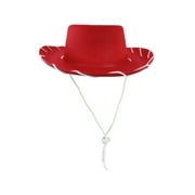 Child Western 1950's Style Kids Cowboy Ranch Hat, Red, One Size