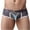 Gray, variant on Mens Polyester Cotton Boxer Briefs Moisture Wicking Breathable Soft Comfortable Everyday Underwear 1 Pair Black,Size S