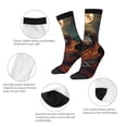 thumbnail image 3 of Pofeuu Banana Leaf Meditating Gorilla Print Crew Socks, Adult Running Hiking Socks for Youth and Adult, 3 of 6