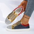 thumbnail image 4 of Glitter Sparkly Low Top Sequins Lace Up Tennis Shoes Comfort Bling Fashion Shiny Walking Shoes, 4 of 7