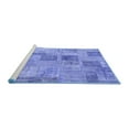 thumbnail image 2 of Ahgly Company Machine Washable Indoor Rectangle Patchwork Blue Transitional Area Rugs, 7' x 10', 2 of 4