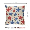 thumbnail image 4 of nygtbtfer Throw Pillow Set of 2, Red Blue Stars Decorative Pillow Cases Outdoor Linen for Home Sofa Couch Bed 12x12in, 4 of 7