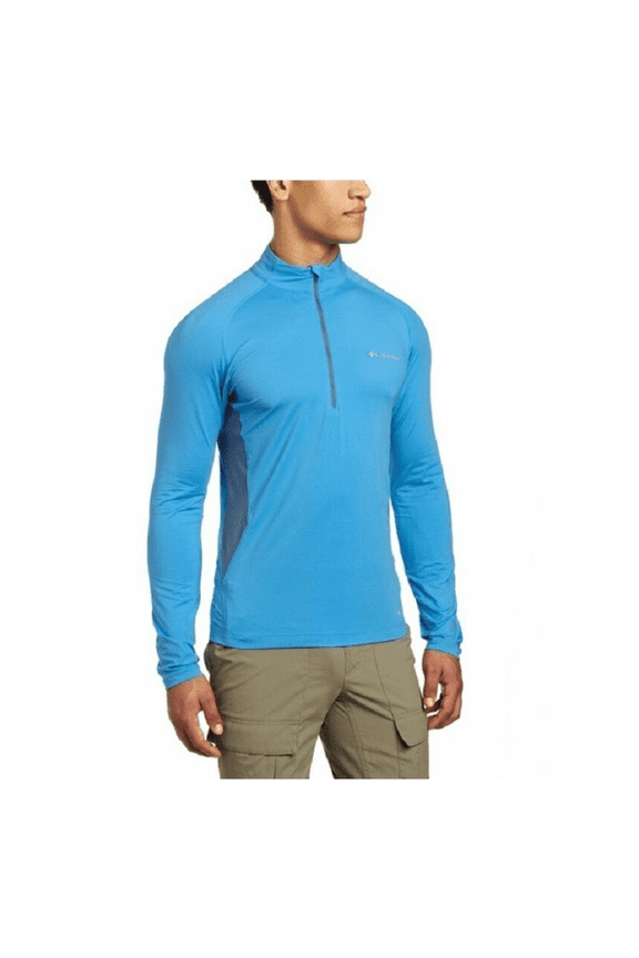 $75 Columbia Freeze Degree Half Zip Shirt long sleeve Sky Blue, Size XXL