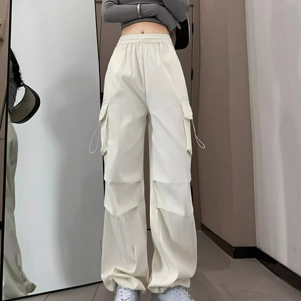 【Anyone more】Spare Cargo Wide Pants Zpanxa Cargo Sweatpants for Women High Waisted Wide Leg