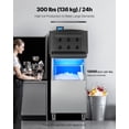 thumbnail image 3 of Máquina para fabricar hielo comercial VEVOR - Cabezal de 300 lb/24 h, máquina de hielo industrial de acero inoxidable de 20 pulgadas, autolimpiable y programada, 3 of 9