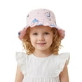 thumbnail image 1 of MIASHUI Breathable Fisherman Sun Hat For Kids Outdoor Beach Activities And Summer Pink,One Size, 1 of 4