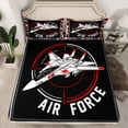 thumbnail image 2 of Homewish Military Jet Aircraft 4 Pieces Queen Sheet Sets for Teens Boys,Abstract Camouflage Ultra Soft Flat Sheet,Transportation Theme Queen Fitted Sheet,Lightweight Room Decor, 2 of 7