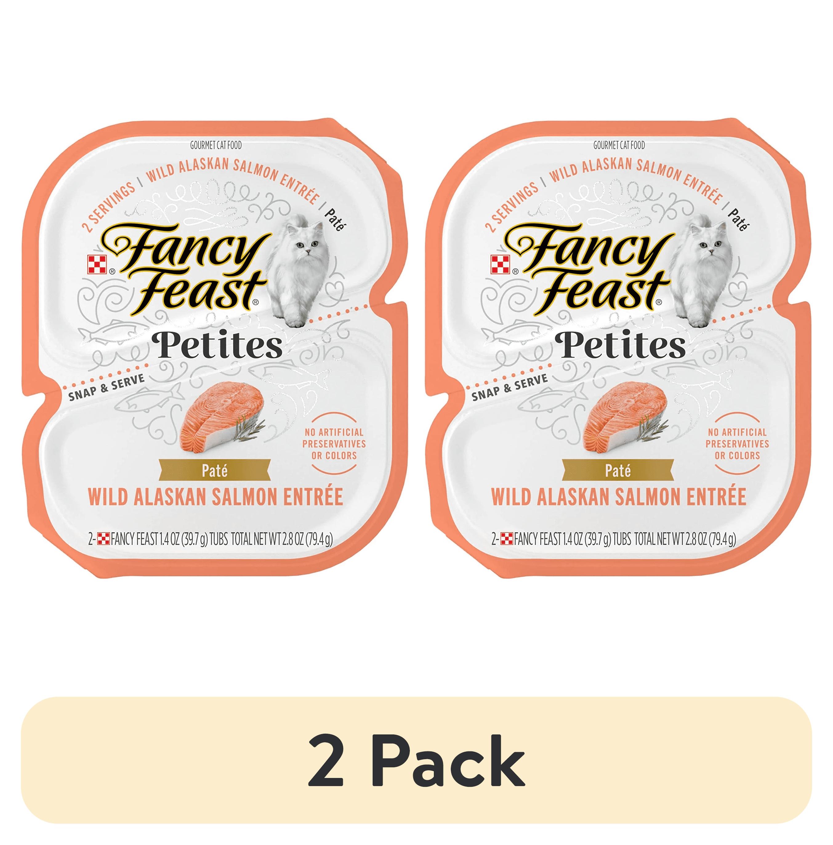 (2 pack) Purina Fancy Feast Petites Wild Alaskan Salmon Entrée Gourmet Wet Cat Food Pate