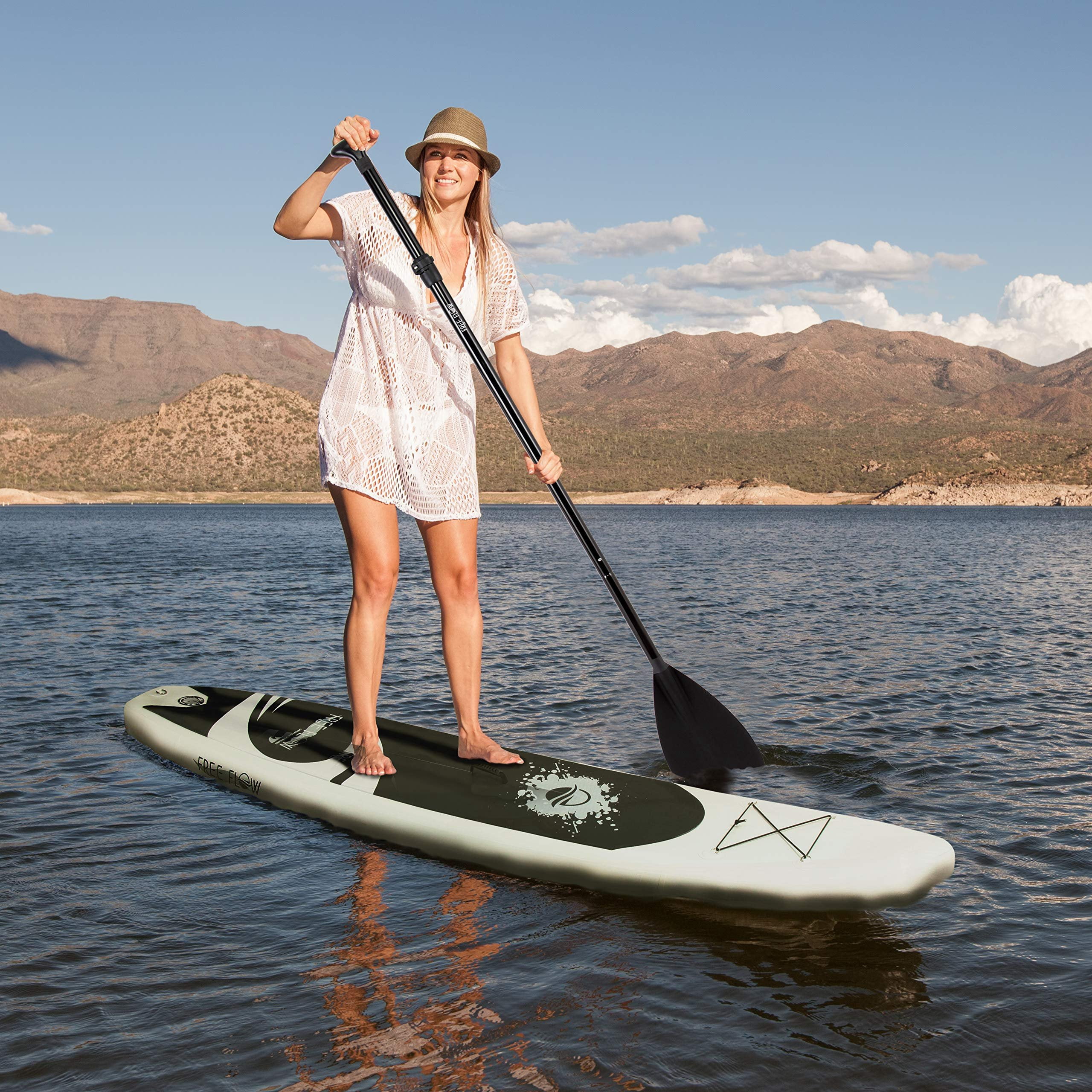 SereneLife 11 Inflatable Stand Up Paddle Boards 2-Pack, Standup SUP Paddle Board with Manual Air Pump, Safety Leash, Paddleboard Repair Kit, Storage Bag - 275 lbs. Capacity