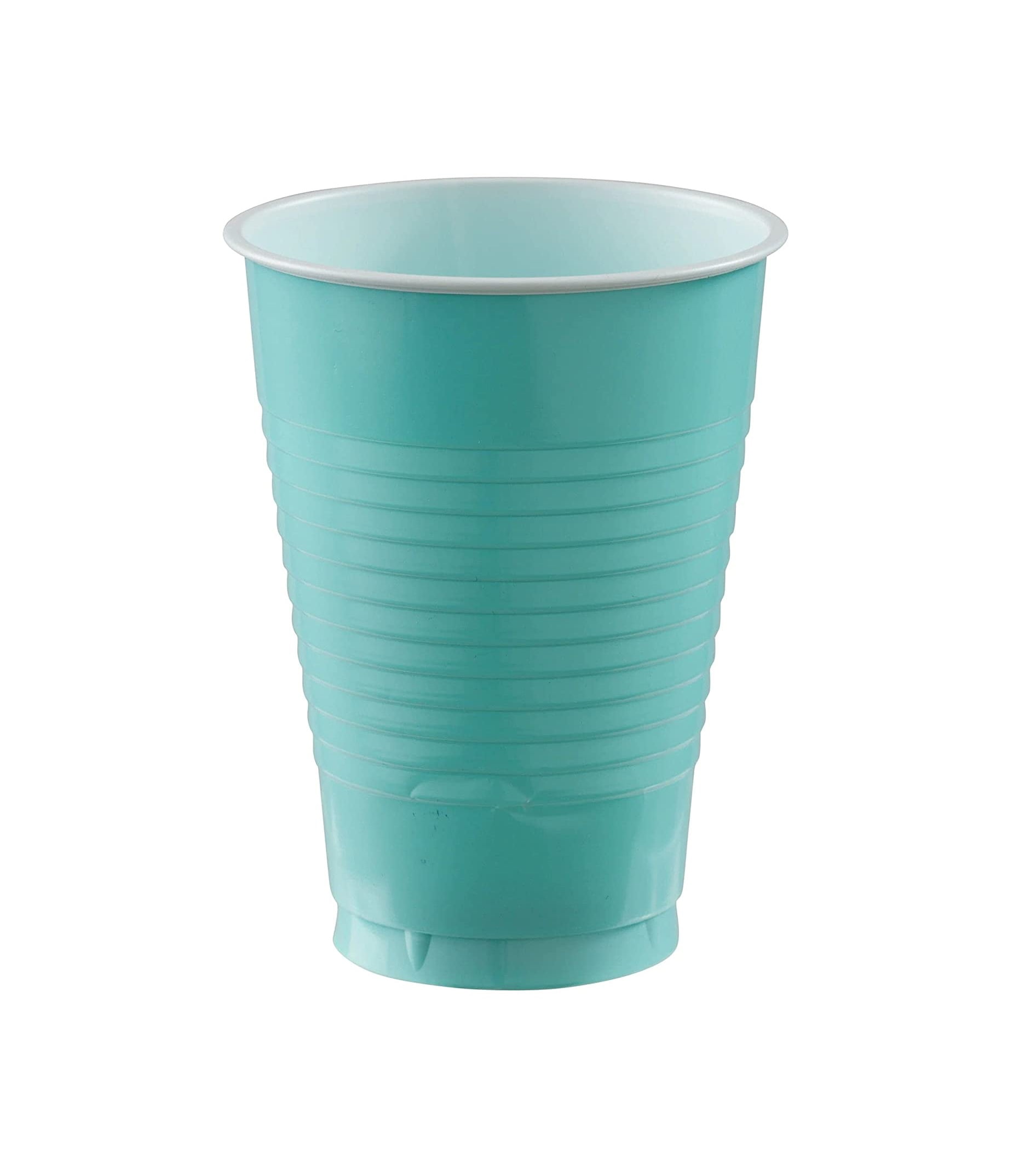 Robin's Egg Blue Plastic Cups 12 oz. Pack of 20 Party Supply