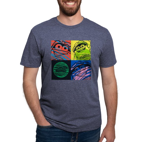 CafePress - Play Doh Characters T Shirt - Mens Tri-blend T-Shirt