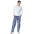 thumbnail image 2 of Disney Adult Lilo And Stitch Christmas Santa Hat Stitch Buffalo Plaid Print Soft Fleece Sleep Pajama Pants, 2 of 6