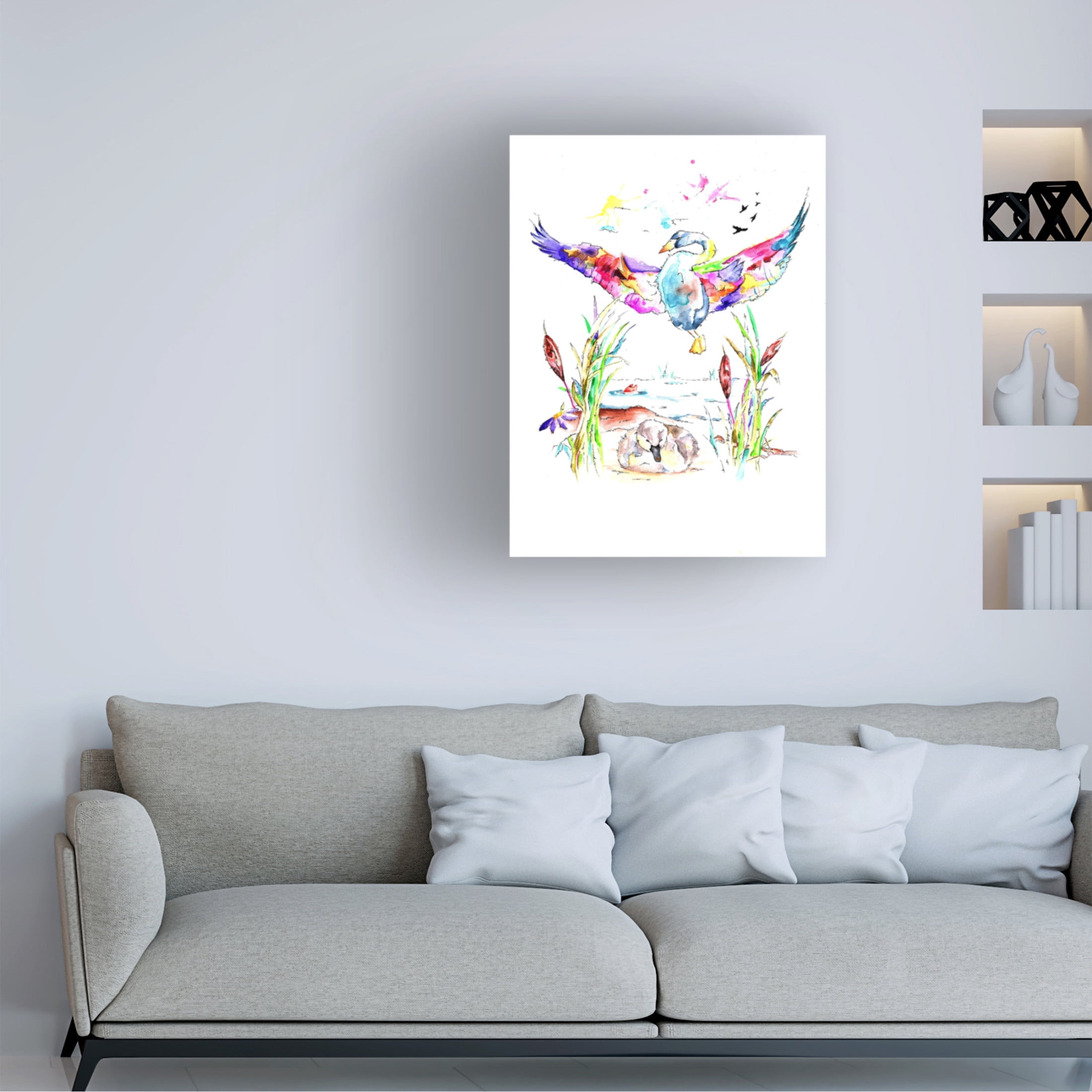 Trademark Fine Art Rikke Londager Boisen The Ugly Duckling Canvas Wall Art