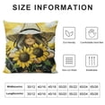 thumbnail image 5 of Chilfamy  Sunflower Pillow Covers Summer Farmhouse Throw Pillow Case Rustic Buffalo Plaids Gnome Floral Decorative Cushion Case for Holiday Indoor Outdoor Sofa Home 20x20in, 5 of 5