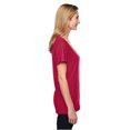 thumbnail image 2 of Hanes Womens X-Temp V-Neck T-Shirt, S, Deep Red, 2 of 3