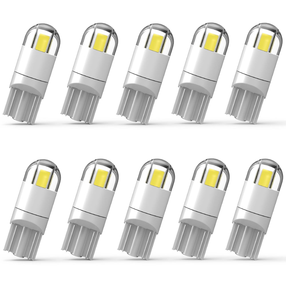W5W T10 LED Light Bulbs 501 921 194 168 LED Car Interior Exterior Lights 3030 2SMD White Super Bright Lights Map Door Reading Trunk Backup Tail Lights License Plate lamp 2PCS White 