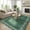 Green, variant on 2x8 Kitchen Runner Rug Scalloped Runner Rugs for Hallway Low Pile Neutral Area Rug Stain Resistant Entrance Rug Modern Solid Color Carpet for Bathroom, Foyer, Beige Rug