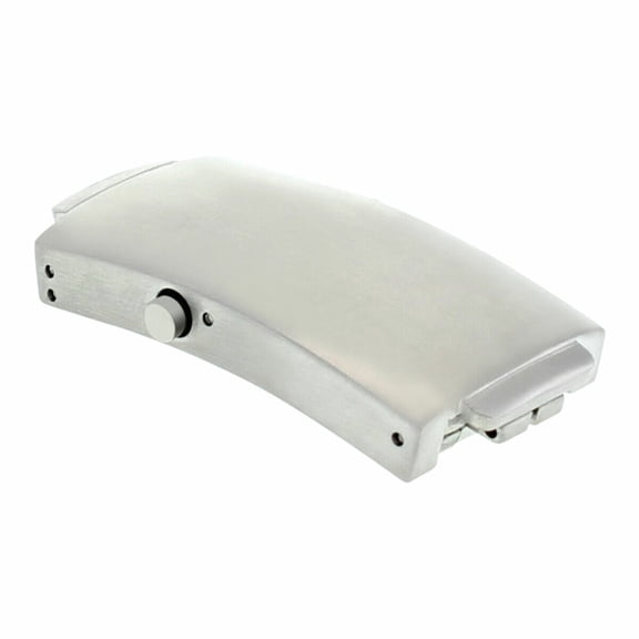 18MM WATCH BAND CLASP, Silver - Brushed, Silver Clasp, Compatible With MIDSIZE OMEGA SEAMASTER 300M 2551.80, 2562.20 WATCH SS