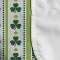 thumbnail image 4 of Floral Microwave Oven Cover, Clovers Vertical Lines and Dots Irish Traditional Floral Pattern, Water Resistant Organizer with Pockets for Kitchen, 36" x 12", Lime Green Dark Green, by Ambesonne, 4 of 4