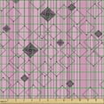 thumbnail image 2 of Ambesonne Abstract Fabric by the Yard Upholstery, Modern Pink Geometric Art, 1 Yard, Pink Charcoal Grey, 2 of 5