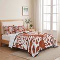 thumbnail image 5 of Quilts Twin Size, Burnt Orange Coastal Coral Soft Comforter Bedding Set for Bed, Summer Nautical Sea Beach Ocean Lightweight Quilted Bedspread with Pillow Cover(2 Pieces) for All Season, 68x86 Inch, 5 of 9