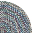 thumbnail image 2 of 8' x 10' Blue and Red All Purpose Handcrafted Reversible Oval Area Throw Rug, 2 of 2
