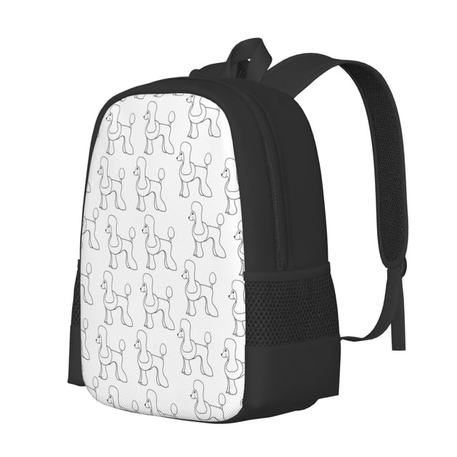 Balery Poodle Dog Mochila para hombre y mujer - Tela Oxford 600D resistente - Gran capacidad, resistente al agua, ideal para la escuela, viajes y senderismo