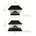 thumbnail image 4 of Mainstays Solar Powered Integrated LED Post Cap Light, 5 Lumens, Black, 4 of 10