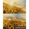 thumbnail image 6 of Sunflower Field Kitchen Valances for Windows Farmhouse Linen Window Valance Curtain for Living Room Window Treatment Summer Pastoral Rustic Botanical Flower Valance Rod Pocket Topper, 60 x 18 Inch, 6 of 6